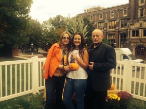 Victoria Gasparowicz poses with her mother and father at Princeton University during Parents' Weekend.
